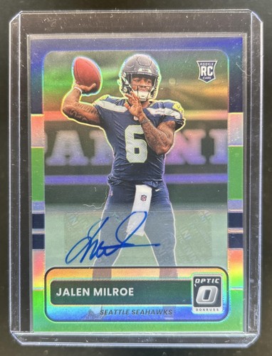 2025 Panini Donruss Optic Jalen Milroe 2015 Retro Auto RC Rookie #14 Seahawks