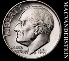 1961-D Silver Roosevelt Dime - Choice Gem Brilliant Unc  Lustrous  #L5790