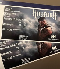 Kontra K Konzertkarten, Hamburg, Barclays Arena, am 13.11.2025    2 Stück