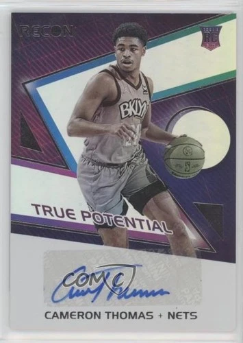 2021-22 Panini Recon True Potential Signatures Cameron Thomas Rookie Auto RC
