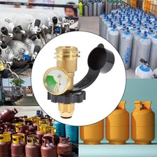 Propane Tank Adapter with Gauge Pol Pressure Gauge Connector Universal