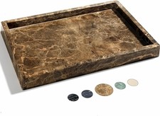 Real Natural Marble Tray for Bathroom Genuine Marble Stone Vanity Tray