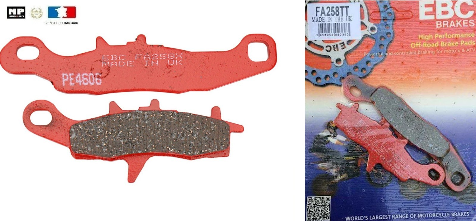 Plaquettes de frein avant EBC carbone pour stopper le sifflement sur Kawasaki KVF 650 Prairie