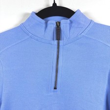 Tommy Bahama Kids 1/4 Zip Mesh Sweatshirt Boy S 5-6 Periwinkle Blue Lightweight