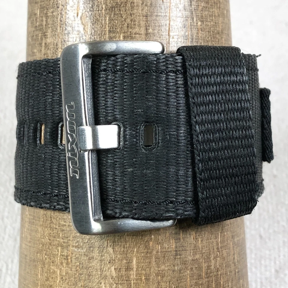 Nixon The Small Scout Women Black Nylon Bund Strap Quartz Analog 28mm Watch 7" - Image 4 of 4