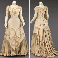18th Century Duchess Visiting Costume Victorian Edwardian Afternoon Bustle Dress
