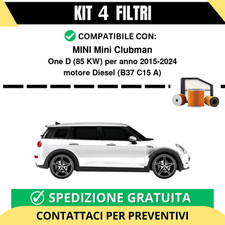 Kit 4 Filtri Tagliando per MINI Mini Clubman One D 85 kw Diesel 2015-2024