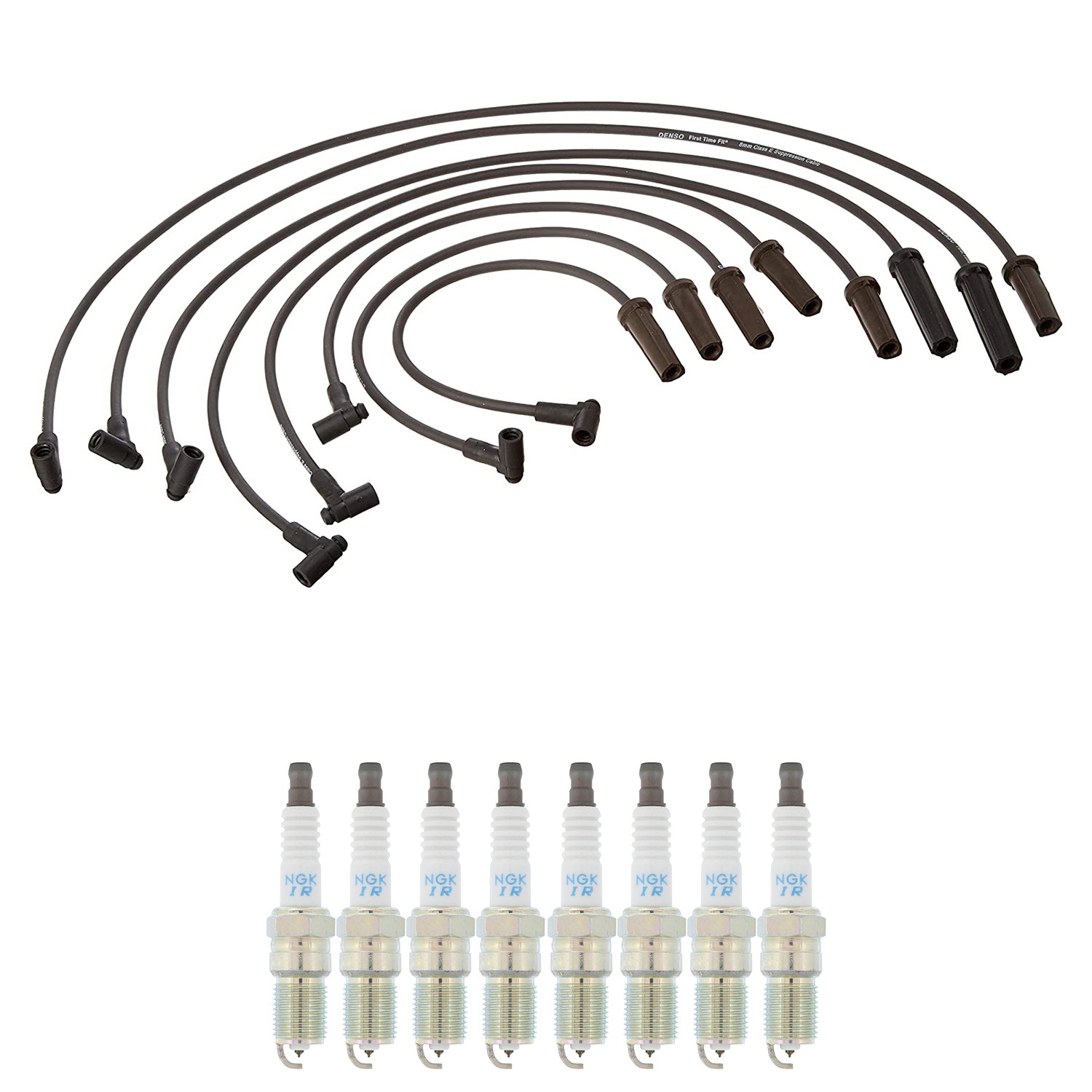 Denso Ignition Wire and NGK Spark Plug Kit for Cadillac Allante DeVille 4.5L V8