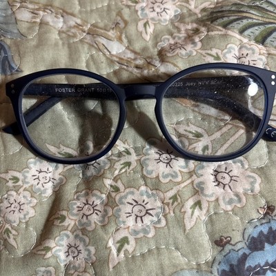 Foster Grant Blue Light 3.25x Magnification Reading Glasses Blue Frames, Cateye