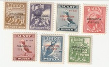 Lundy - Local, 'Puffin' selection with o/p's 1953(M)