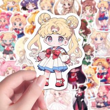 Sailor Moon 62 Assorted Sticker, No Repeats, Matte Sticker, Anime Laptop Journal