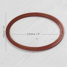 Plastic Oval Embroidery Hoop Nurge Wooden Effect Cross Stitch Screwless Ring