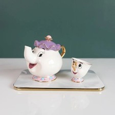 Cartoon Beauty And The Beast Teapot Cute Cartoon Coffee Pots Mug Mrs Potts Chip