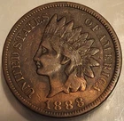 1888 Indian Head Cent Penny! Good Condition Old US Coin!