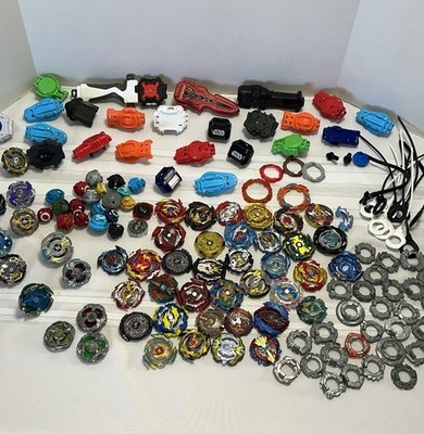 Beyblades Mixed Lot Metal Takara Hasbro Burst Spinners Launchers Sold As Is