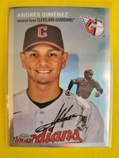 2023 Topps Chrome Platinum Anniversary Refractors #220 Andres Gimenez -Guardians