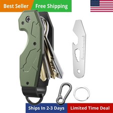 QEG Key Organizer,Keyholder Keychain, Compact Metal Key Case, Minimalist Key Fob