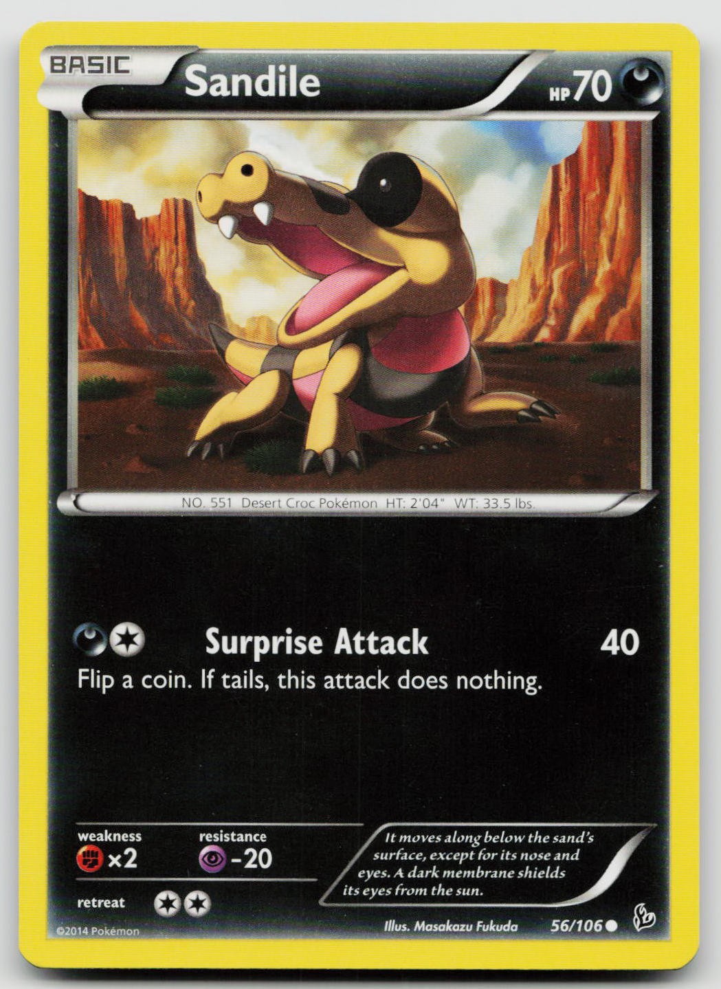 LP Sandile 56/106 Common Flashfire Pokemon