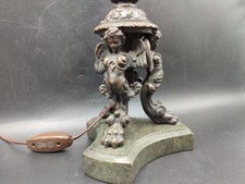 Bronzo Antico Lampada, Bronze Abat Jour, Bronze Figure 