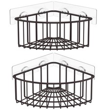 SMARTAKE 2-Pack Corner Shower Caddy Deep Basket Design, SUS304 Stainless Steel,