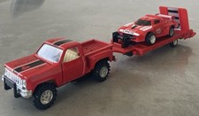 Vintage MC Toys Chevy 4x4 Truck With Trailer And Car