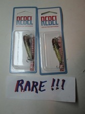 2 Lure Lot.Unknown REBEL NIP HELLGRAMMITE Group. FLYROD ULTRALITE RARE TROUT !!!