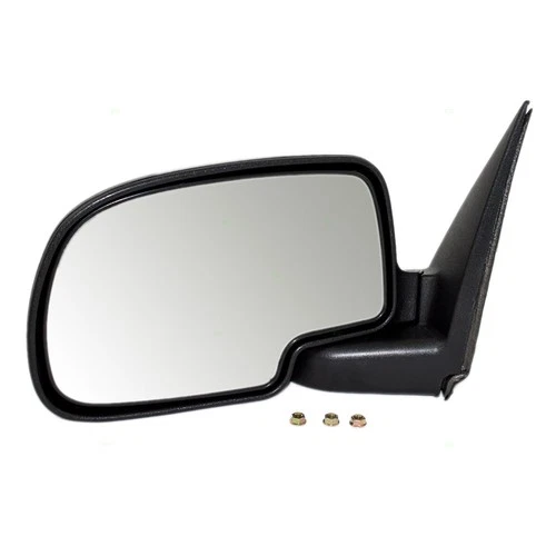 For 1999-2006 Silverado 1500 Manual Mirror Textured Black Base-Chrome Cover