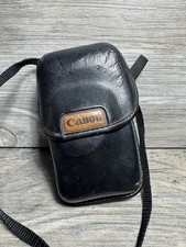 Vintage Genuine Canon Camera Stitched Leather Carry Case. Pre-owned.