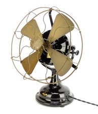 1907 12" GE Pancake Restored Trunnion Mount Desk Fan