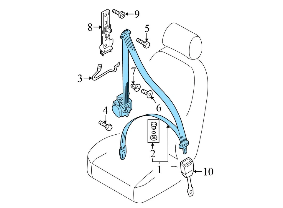 AUDI A6 2012-2014 - CINTURÓN DE SEGURIDAD DELANTERO IZQUIERDO retractor 4G8857705C Foto 2 de 4