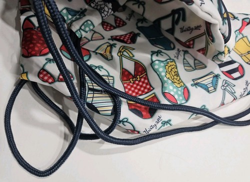 Thirty One Cinch Sack Drawstring Backpack Bag Bikini Swimsuit Beach Pool Bag - Picture 14 of 15