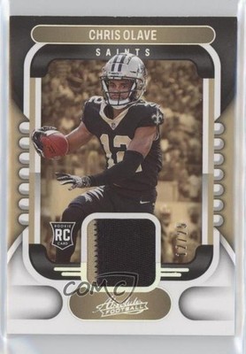 2022 Panini Absolute Rookie Materials Holo Silver 12/25 Chris Olave RC 0c3