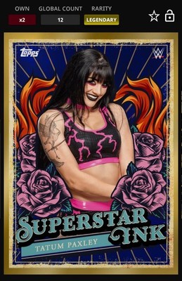 WWE Topps Slam Culture DIGITAL Tatum Paxley Legendary 15 CC Gold Superstar Ink