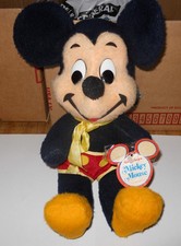Walt Disney Productions 1960s Vintage Mickey Mouse 16" Plush Nice Shape w/Tag