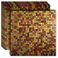 Sheets Peel and Stick Backsplash Tile for Kitchen, Self 10 Gold Red Printing