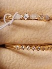 gold Adjustable   Cubic Zirconia  Case 4set New, can be used for toe rings . — photo 4