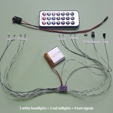 124or18 Universal Lighting Kit Police Model Cars Modific Remote Control Led