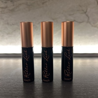 3x Benefit Cosmetics Roller Lash Mascara (Black) Mini / Travel Size nwob