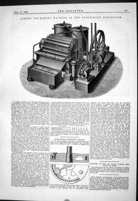 Alte Technik 1880 Lindes Eismaschine Düsseldorf Turnbull en Victorian