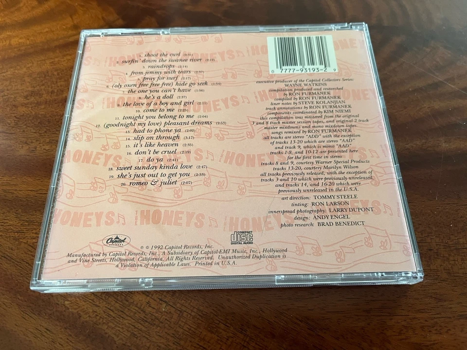 The Honeys - Capitol Collectors Series - CD (1992) Brian Wilson produced - Image 2 of 4