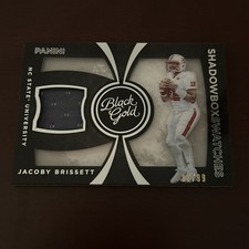 2016 Panini Black Gold Collegiate Jacoby Brissett Shadowbox Jersey #83/99 Rookie