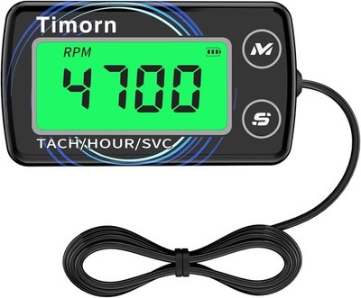Small Engine Tachometer Hour Meter: Digital Inductive Waterproof Tiny Tac