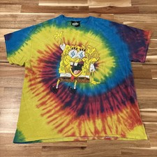 J Balvin SpongeBob SquarePants TieDye T-Shirt Men XL Louis De Guzman USA Made