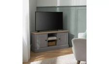 Home Winchester 2 Door Corner TV Unit - Grey