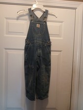 Carhartt Denim Bibs Double Knee Kids Size Unknown Not Marked