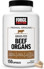 Force Factor Primal Origins Grass-Fed Beef Organs 150 Caps *Exp 03/2027*