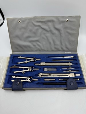 VTG Basic Student Instrument Kit Drafting Compass Set w/ Case 13 pieces Germany