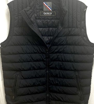 Superdry Down Puffer Vest Mens M Black Lightweight Packable Zip Jacket
