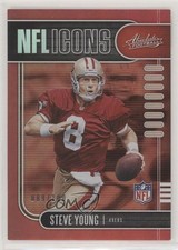 2019 Panini Absolute NFL Icons Red Spectrum 89/100 Steve Young #14 HOF 9o3