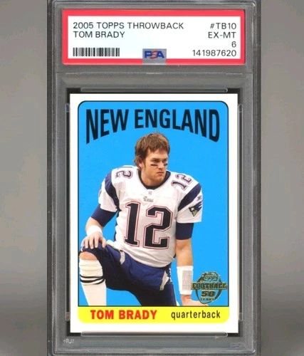 2005 Topps Throwback - Tom Brady 50TH Anniversary #TB-10 PSA 6